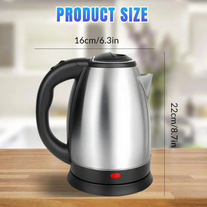 2-Liter Stainless Steel Electric Tea Kettle with Fast Boiling, Automatic Power-Off, and Dry-Burn Protection - Ideal Gift for Father's Day