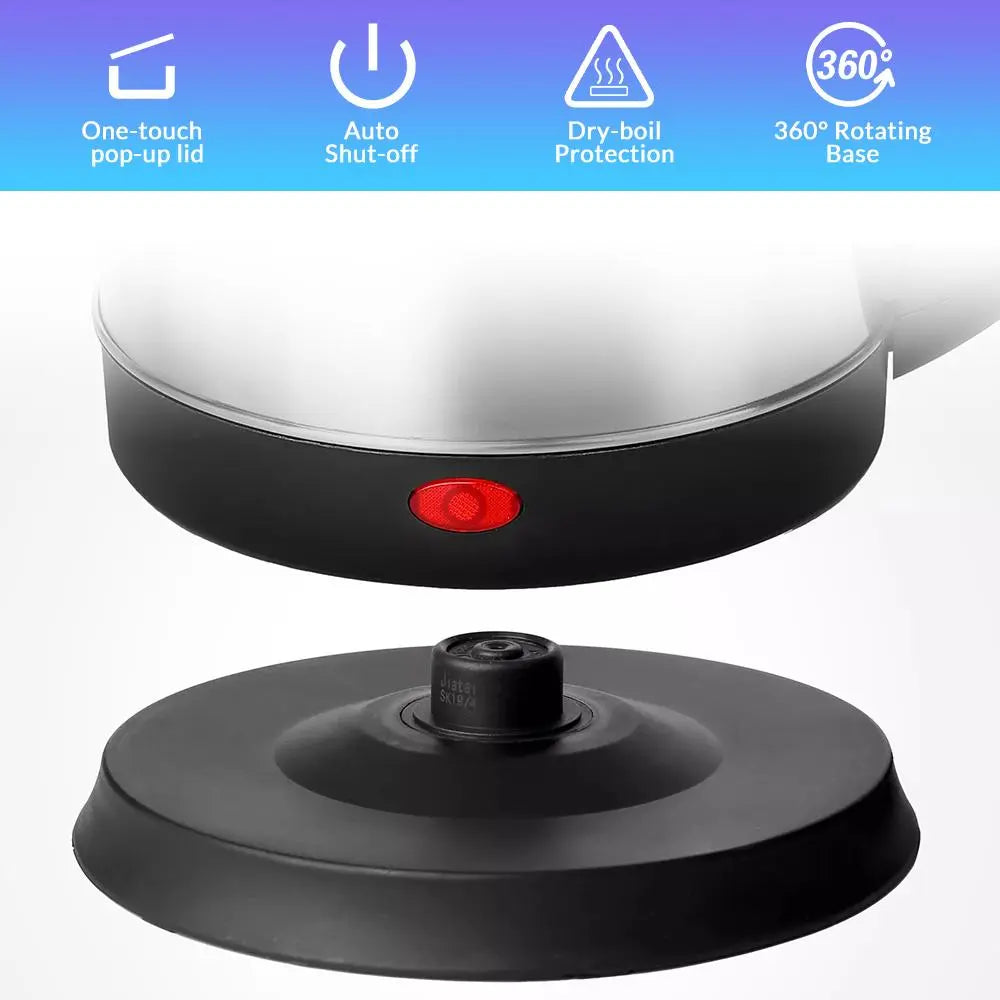 2-Liter Stainless Steel Electric Tea Kettle with Fast Boiling, Automatic Power-Off, and Dry-Burn Protection - Ideal Gift for Father's Day