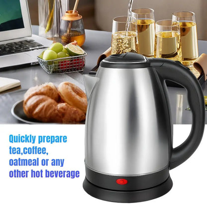 2-Liter Stainless Steel Electric Tea Kettle with Fast Boiling, Automatic Power-Off, and Dry-Burn Protection - Ideal Gift for Father's Day